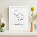 Personalised Personalised Line Art Resting Baby Print
