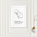 Personalised Personalised Line Art Resting Baby Print