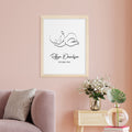 Personalised Personalised Line Art Sleeping Baby Print