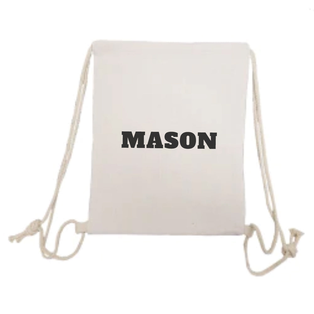 Personalised Personalised Linen Drawstring Bag