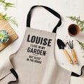 Personalised Personalised Linen Gardening Apron