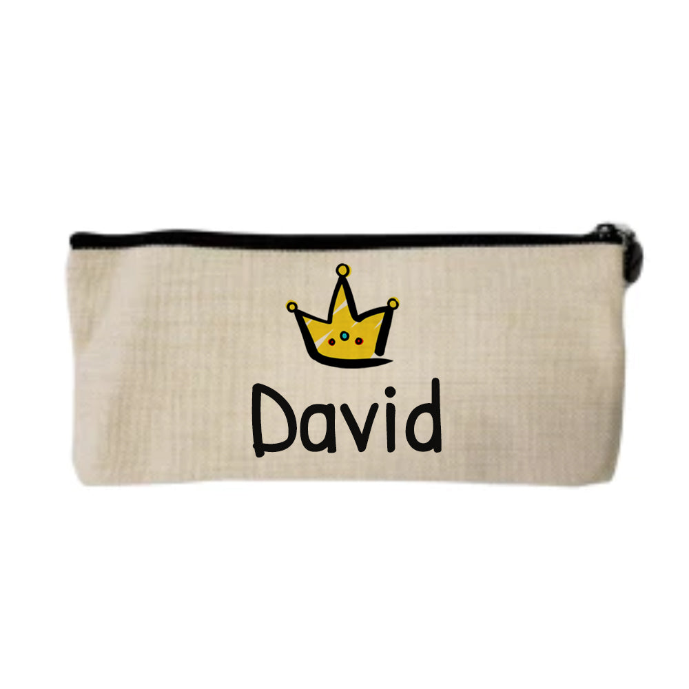 Personalised Personalised Linen Pencil Case