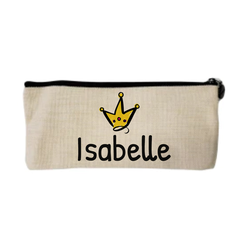 Personalised Personalised Linen Pencil Case