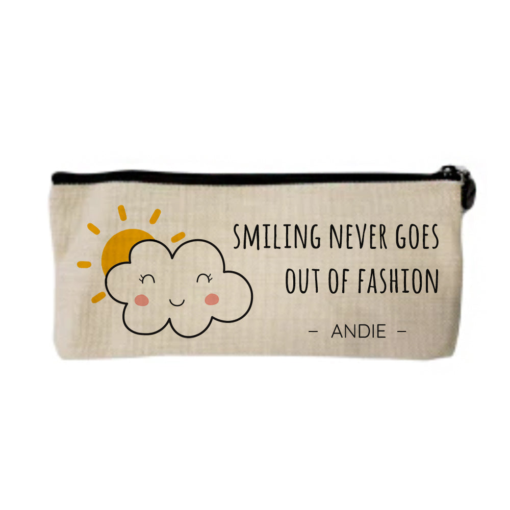 Personalised Personalised Linen Pencil Case
