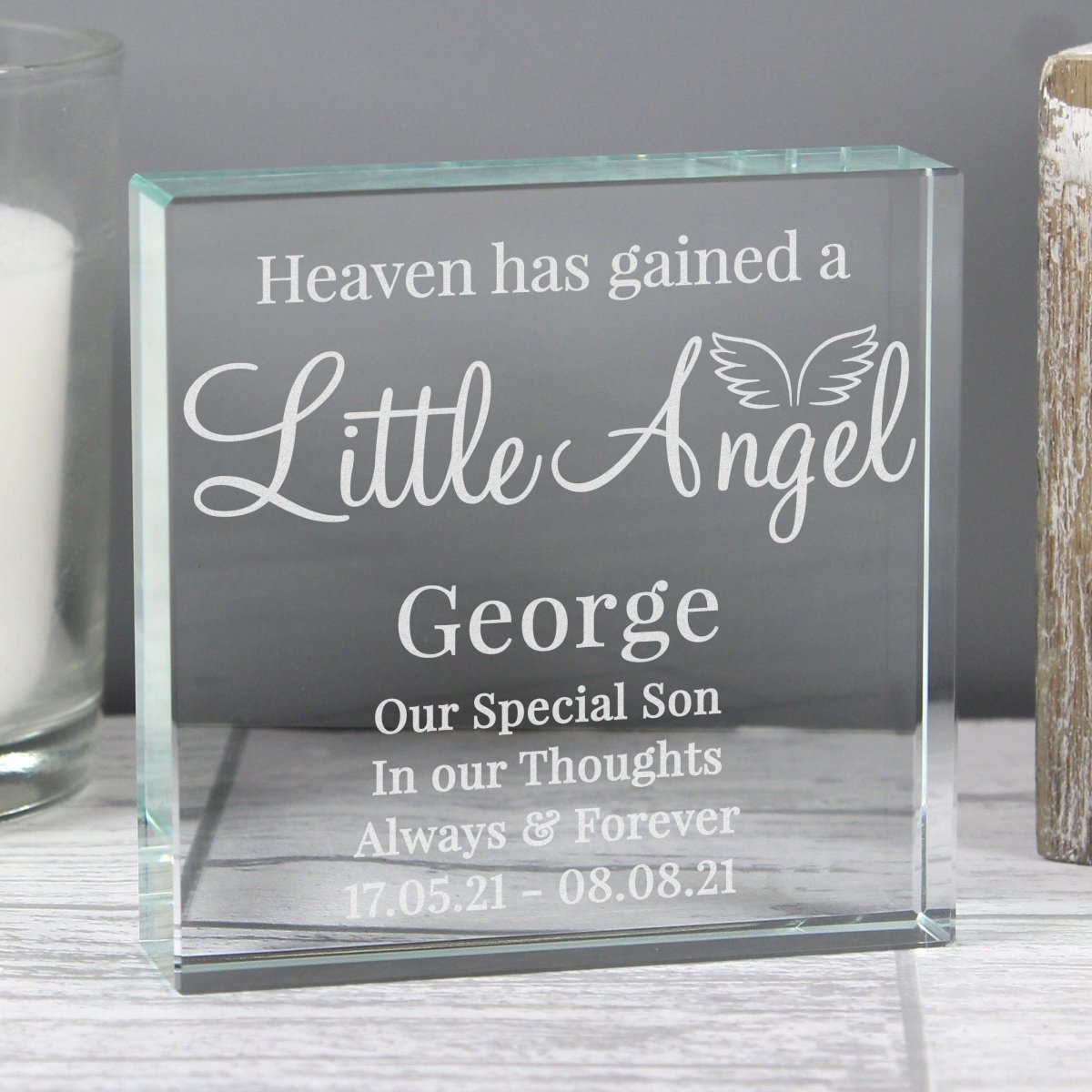 Personalised Little Angel Large Crystal Token