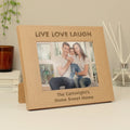 Personalised Live Love Laugh 7x5 Inch Landscape Wooden Photo Frame