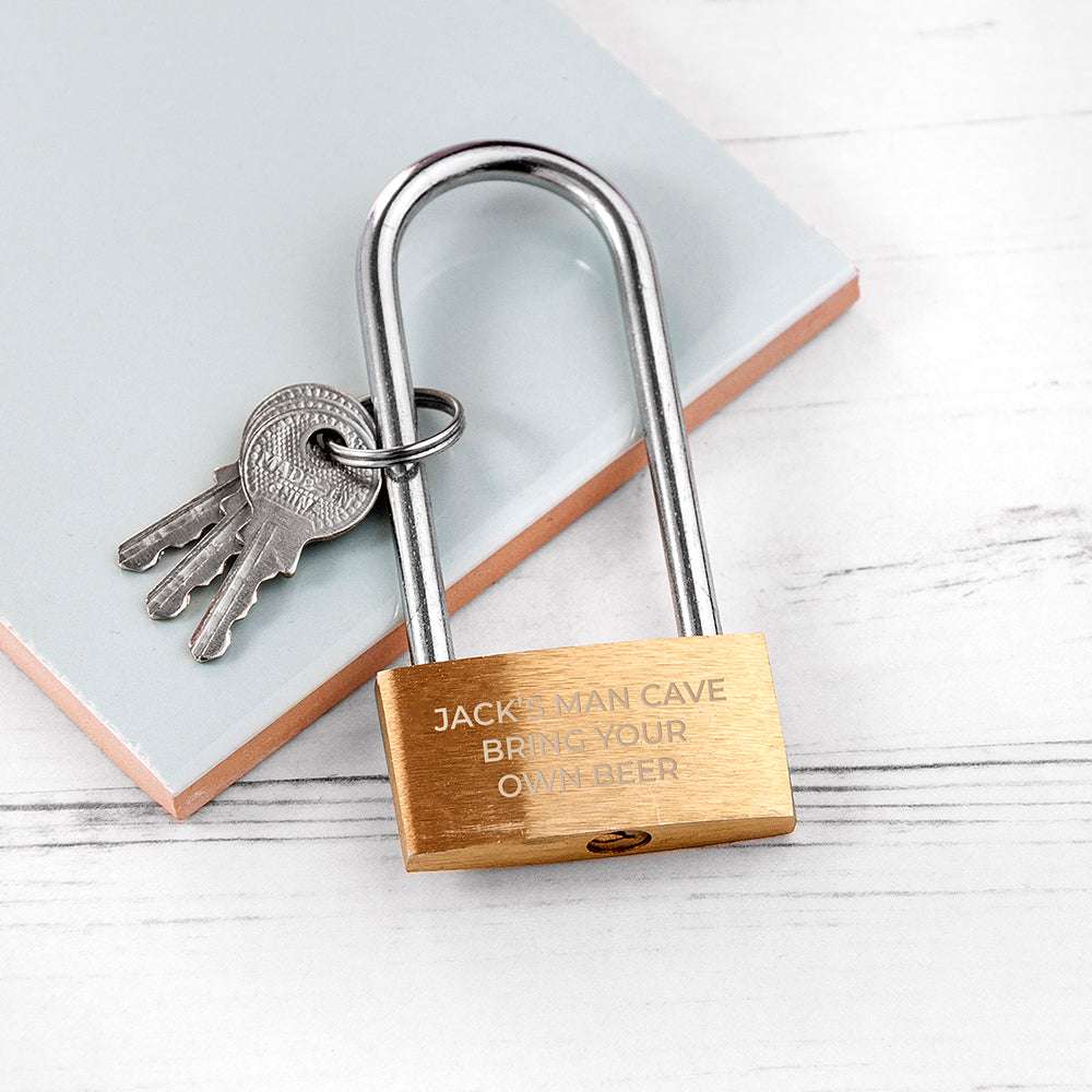 Personalised Long Shackle Padlock