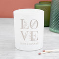 Personalised Personalised Love Candle Holder