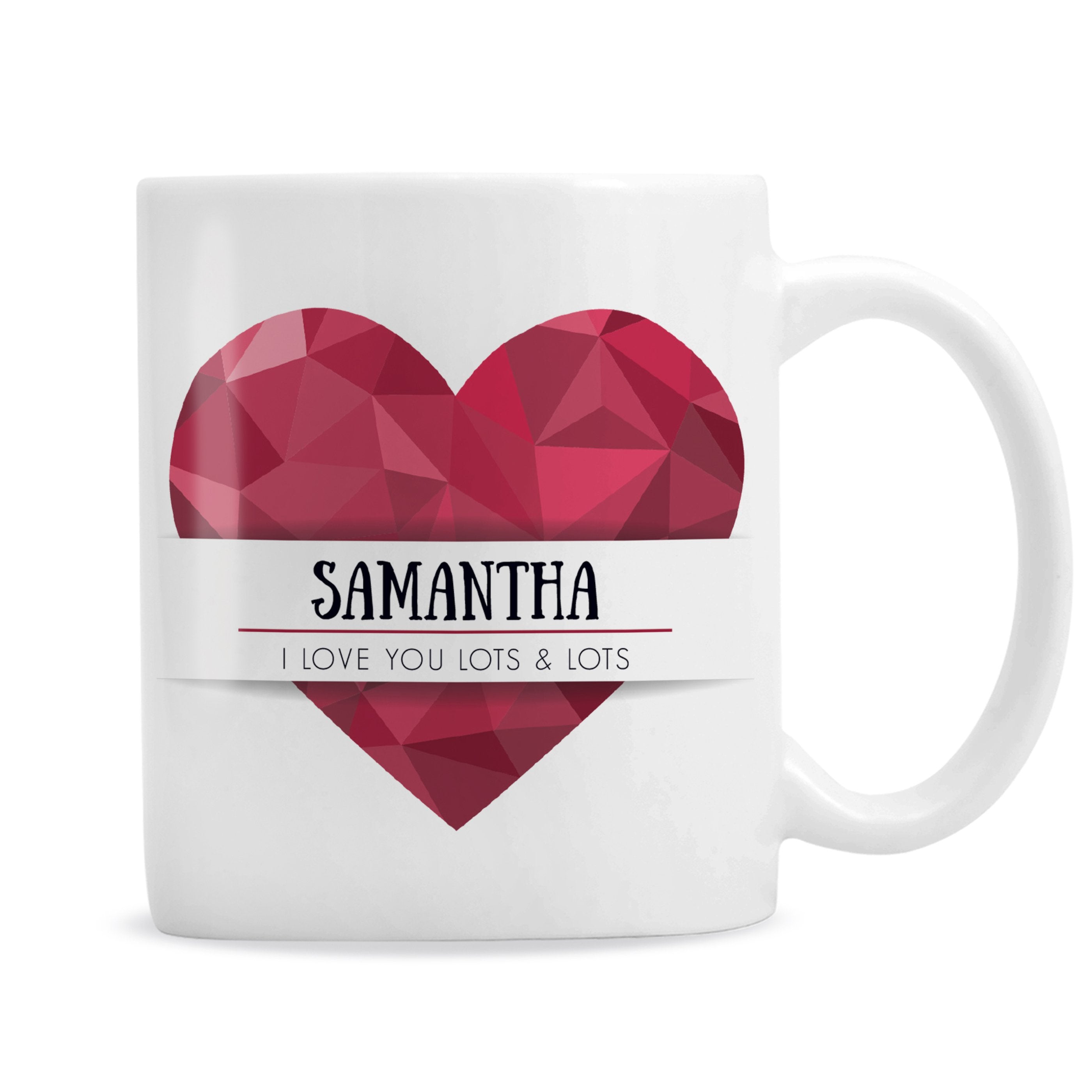 Personalised Love Heart Mug