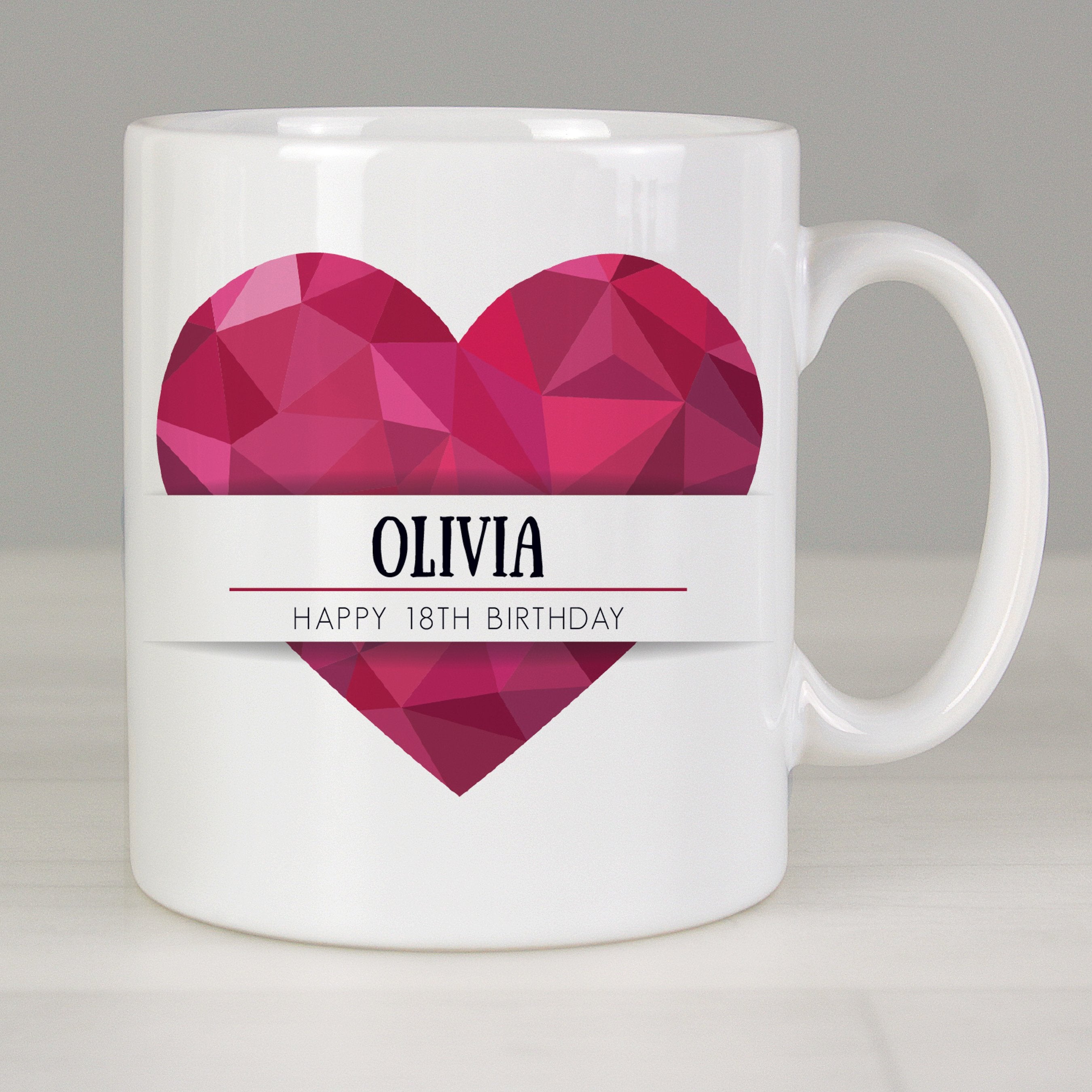 Personalised Love Heart Mug