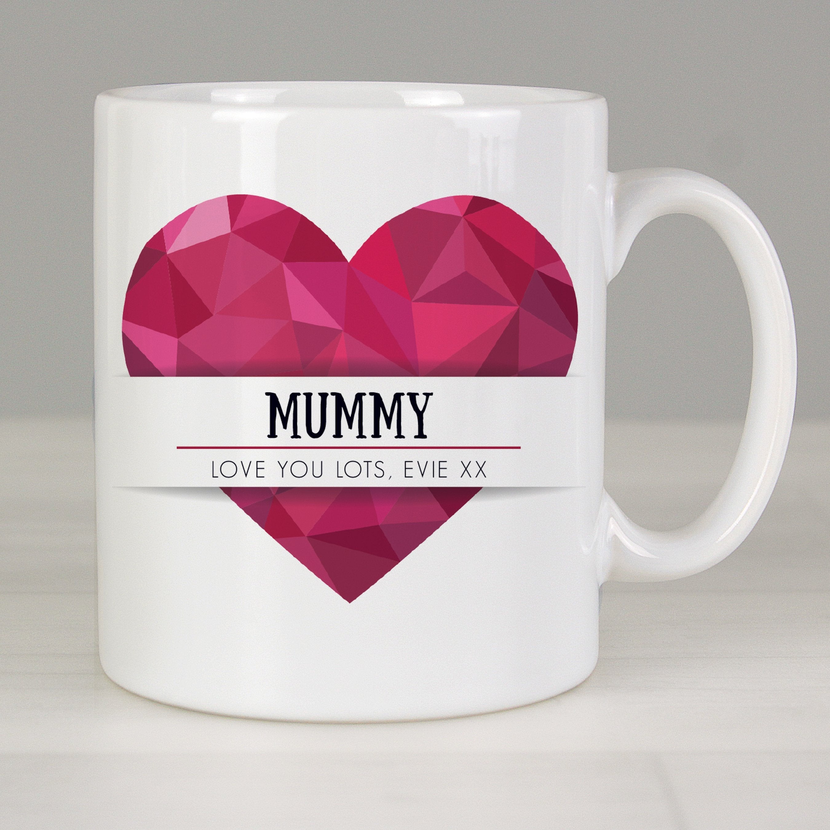 Personalised Love Heart Mug