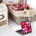 Personalised Love Hearts Compact Mirror-In Purple
