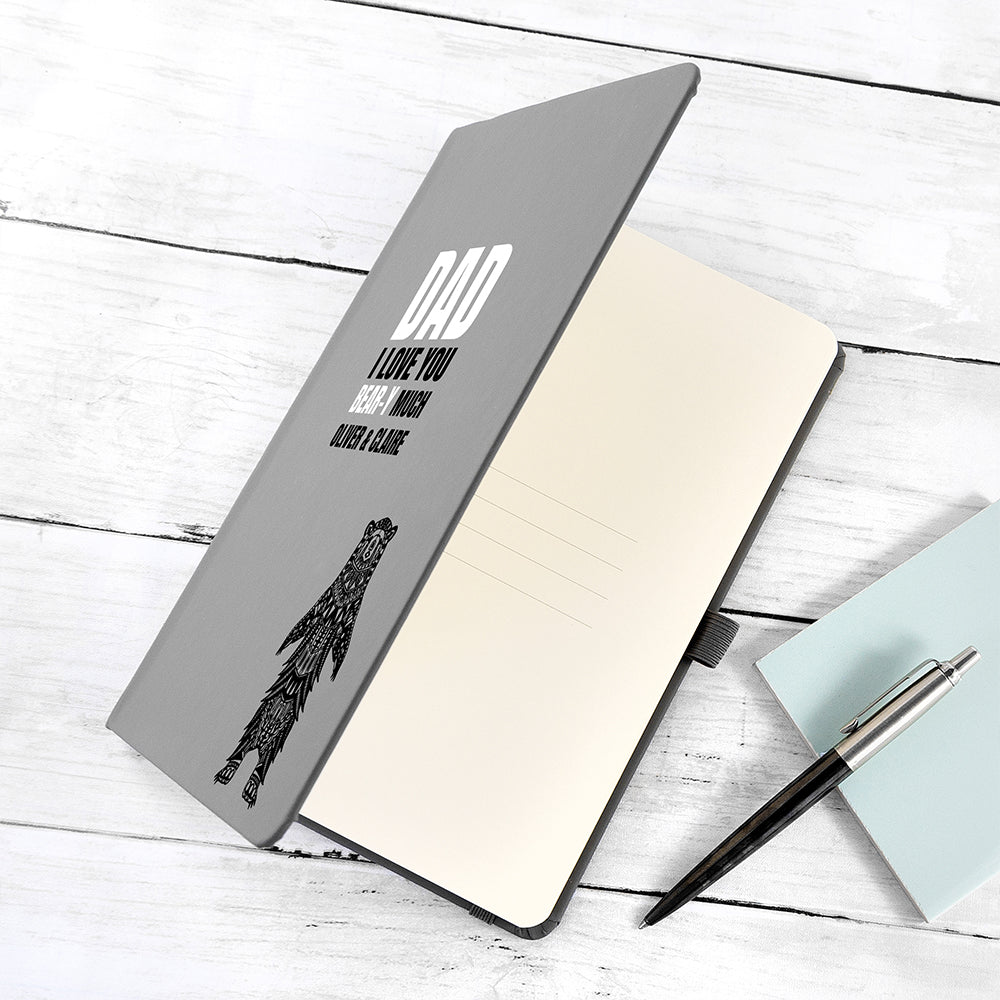 Personalised Personalised Love You Bear-Y Much A5 Notebook