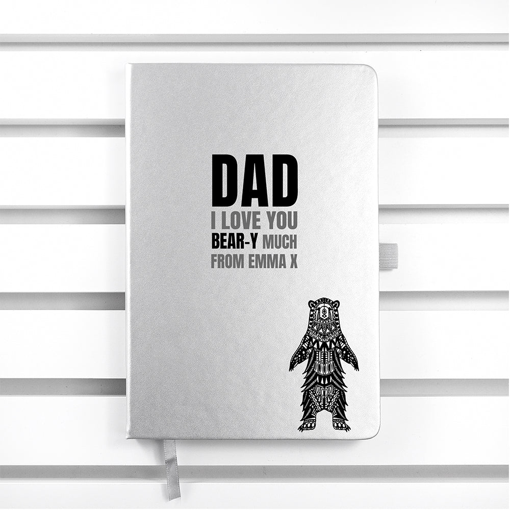 Personalised Personalised Love You Bear-Y Much A5 Notebook