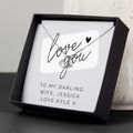Personalised Love You Heart Necklace And Box