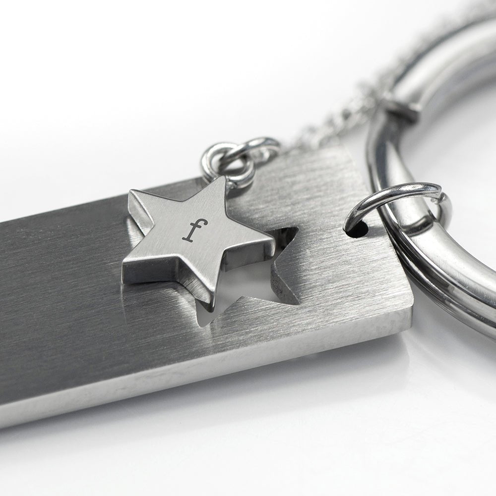 Personalised Lucky Star Necklace & Keyring Set