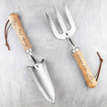 Personalised Luxe Silver Trowel and Fork Set