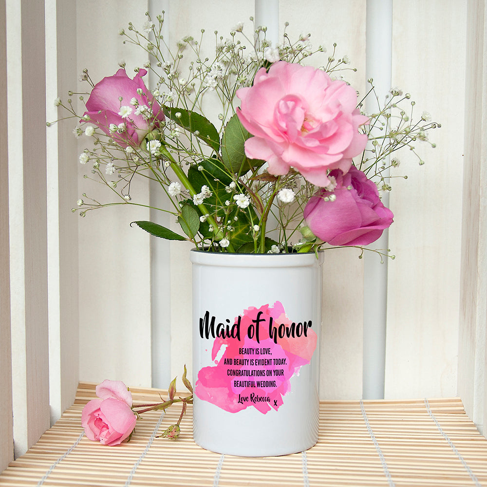 Personalised Personalised Maid of Honor Miniature Champagne Bucket