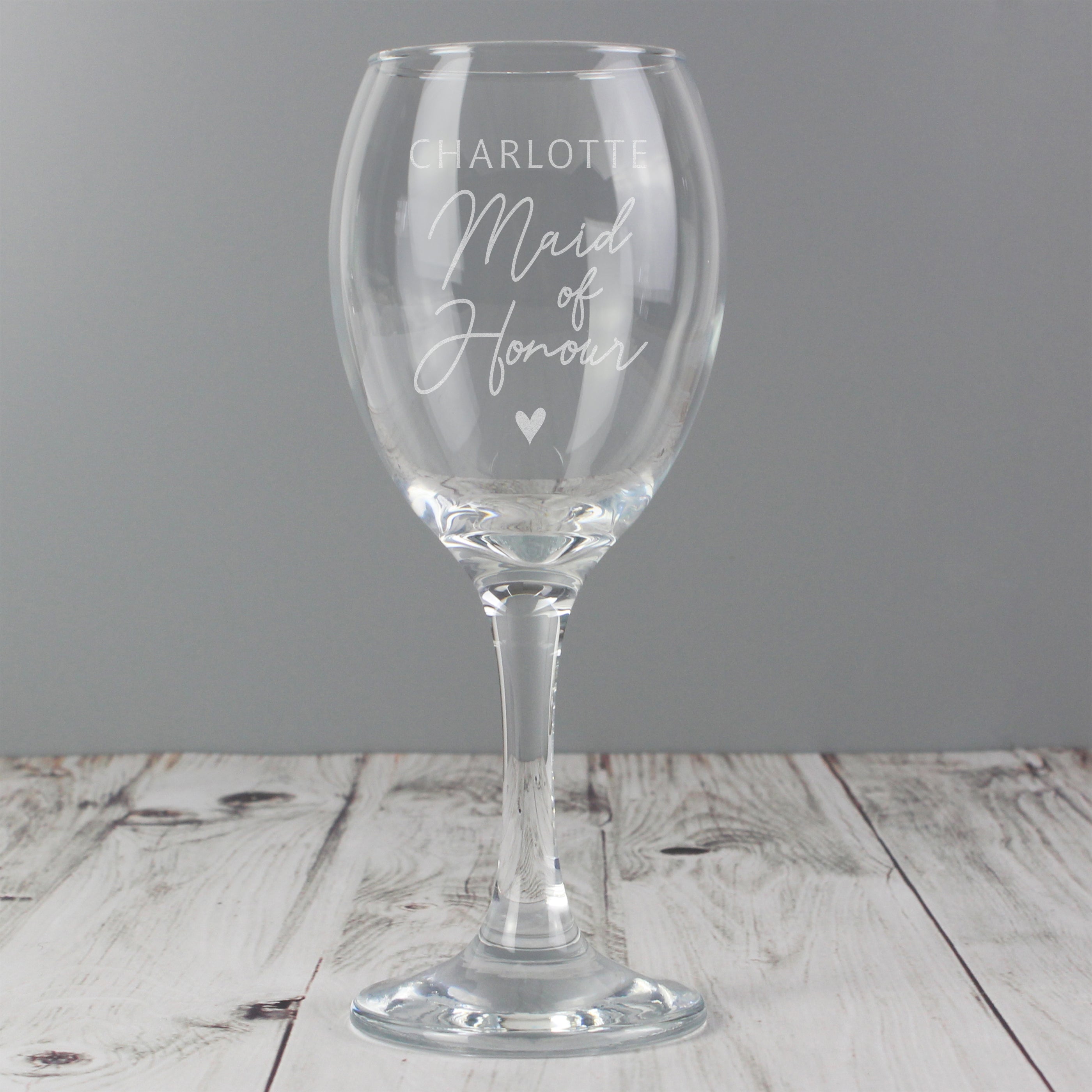 Personalised Maid Of Honour Wine Glass