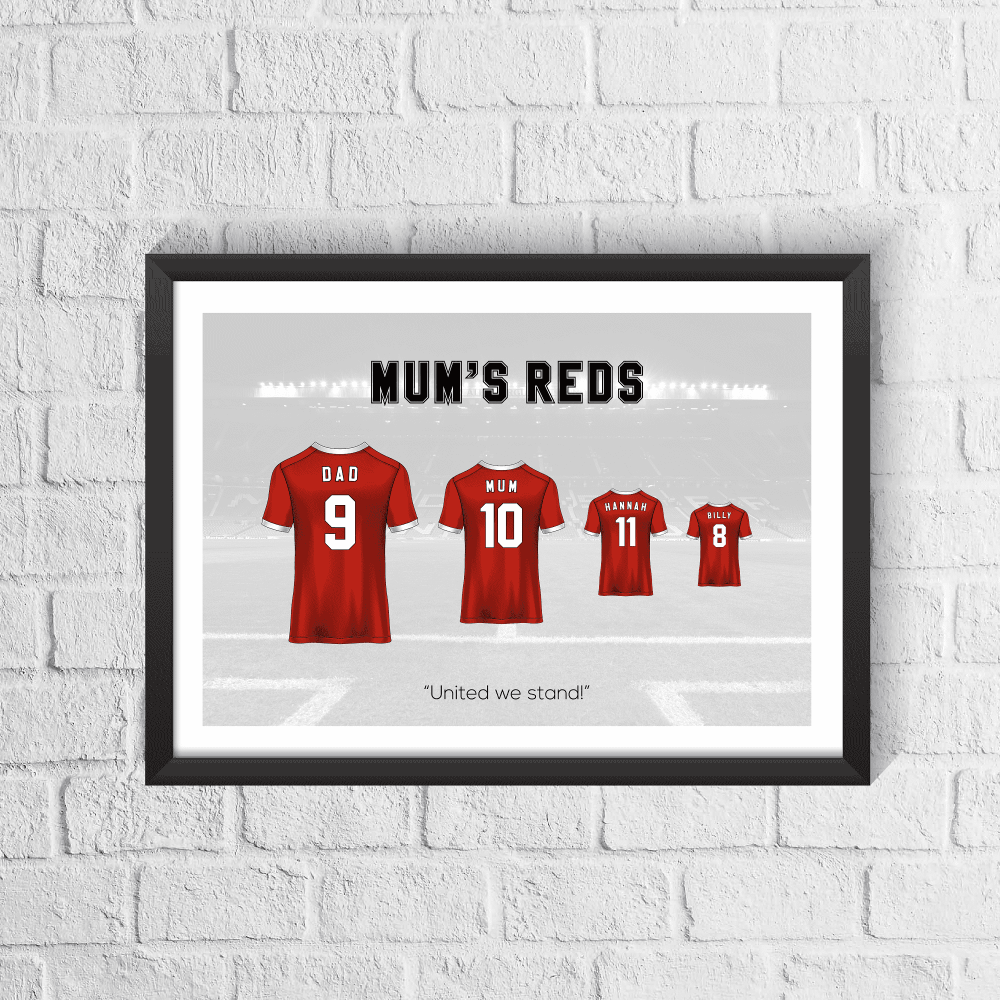 Personalised Manchester United Family Print