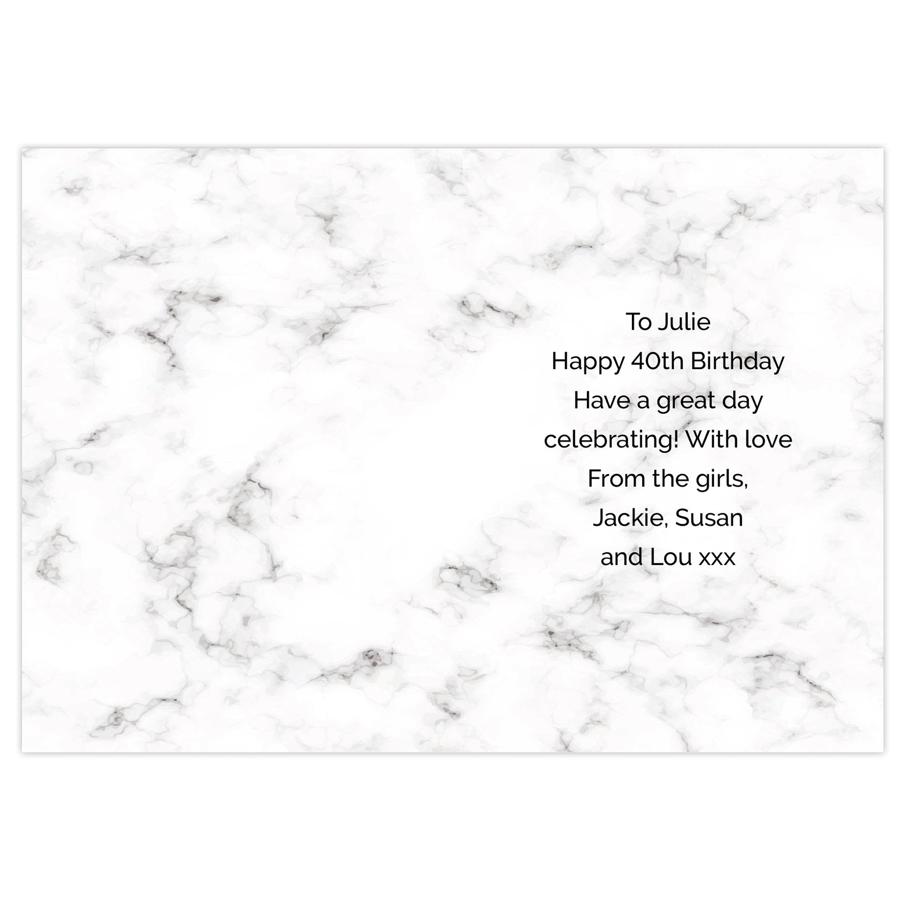 Personalised Marble And Rose Gold Birthday Card