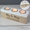Personalised Couple Triple Tea Light Box