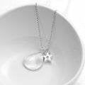 Personalised Personalised Matte Star and Drop Necklace