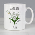 Personalised May Birth Flower - Lily Of The Valley Mug