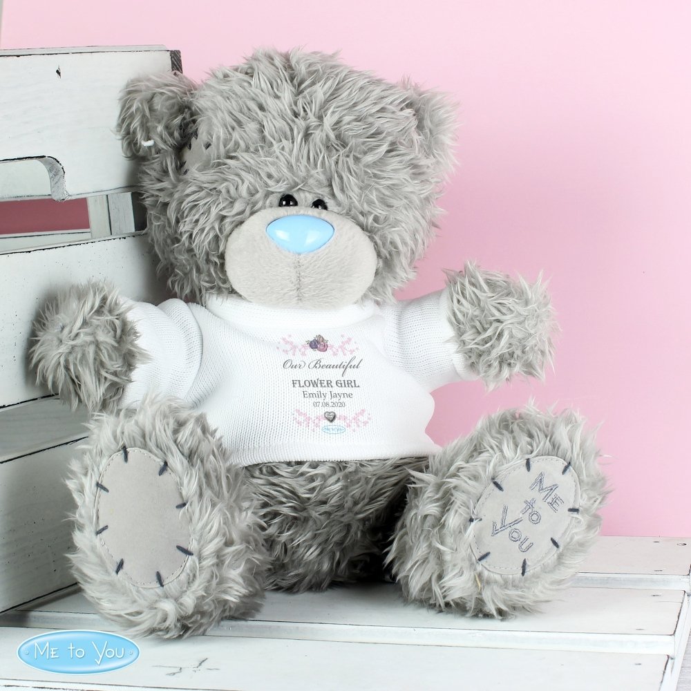 Personalised Me To You Bear For Bridesmaid And Flowergirl