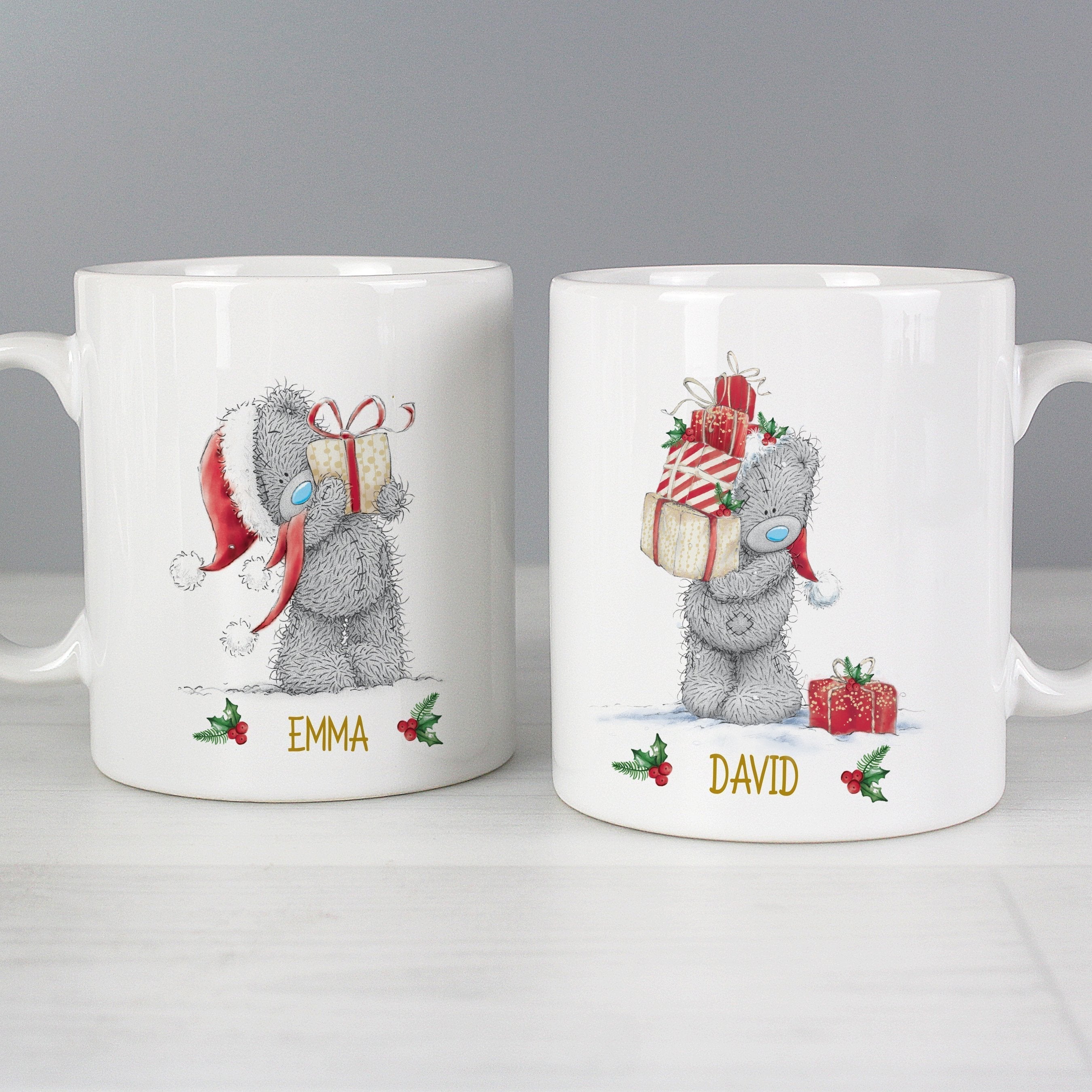 Personalised Me To You Christmas Couple's Mug Set