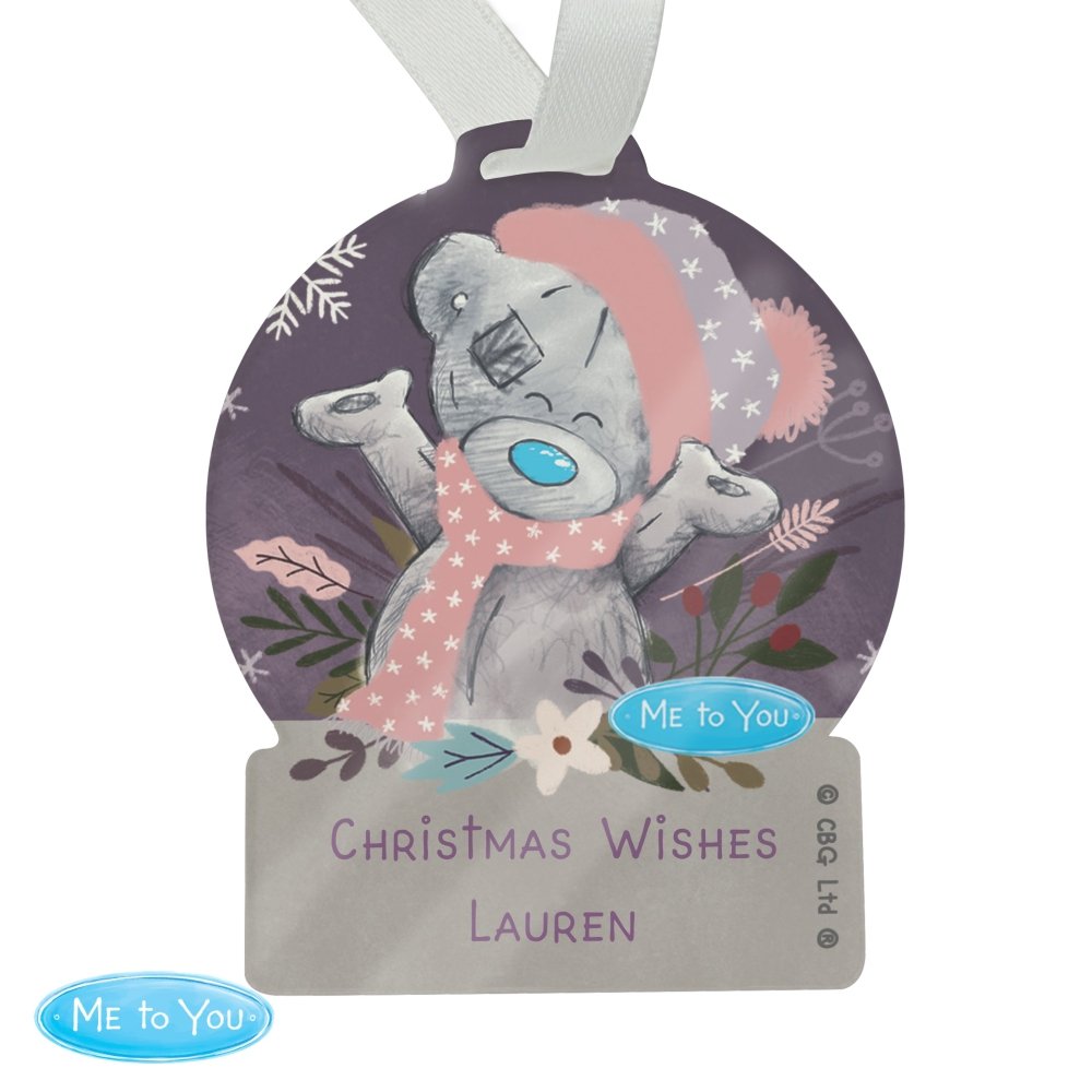 Personalised Me To You Cosy Winter Acrylic Decoration