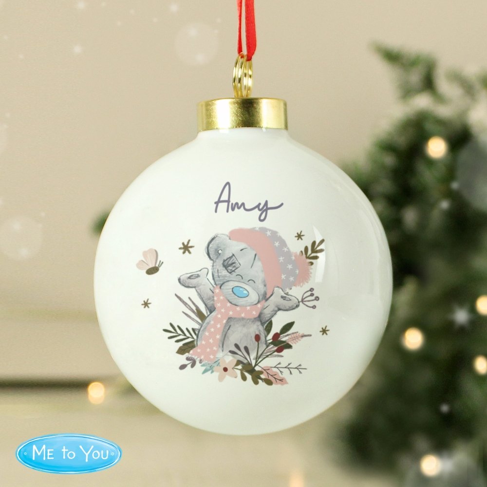 Personalised Me To You Cosy Winter Bauble