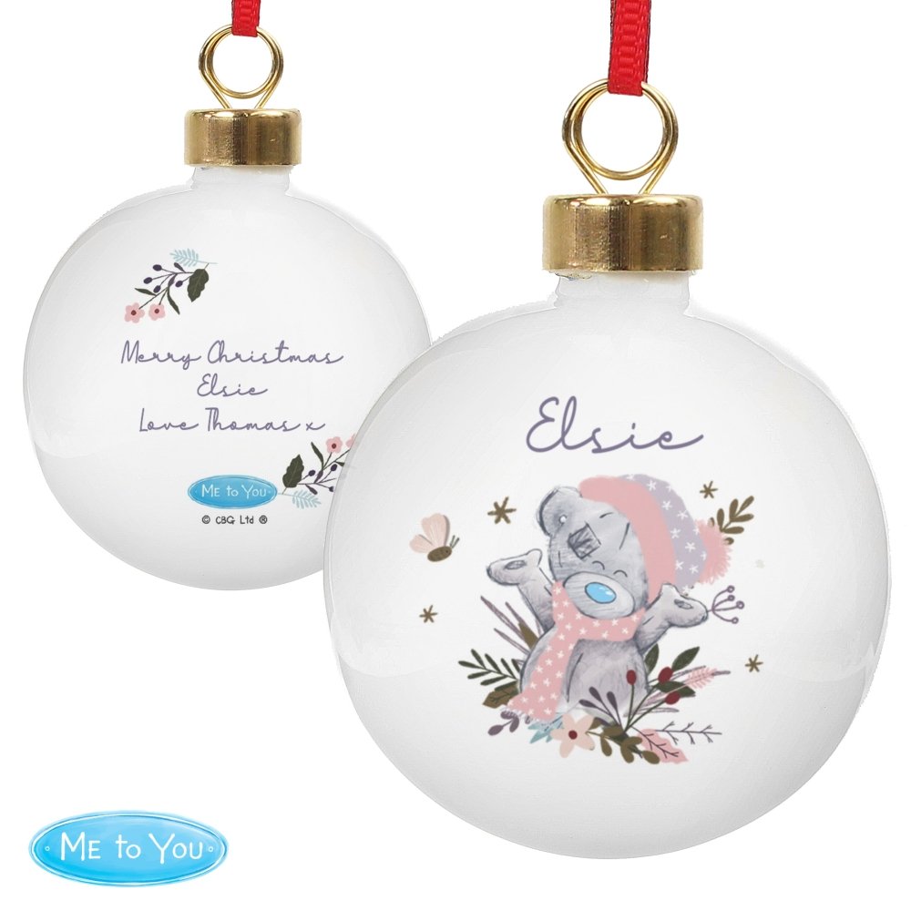 Personalised Me To You Cosy Winter Bauble