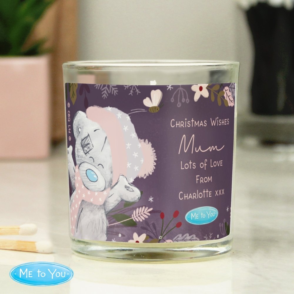 Personalised Me To You Cosy Winter Candle Jar