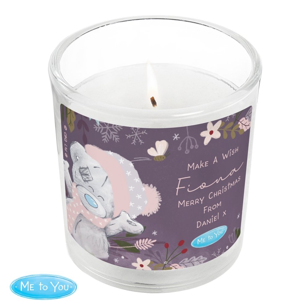 Personalised Me To You Cosy Winter Candle Jar