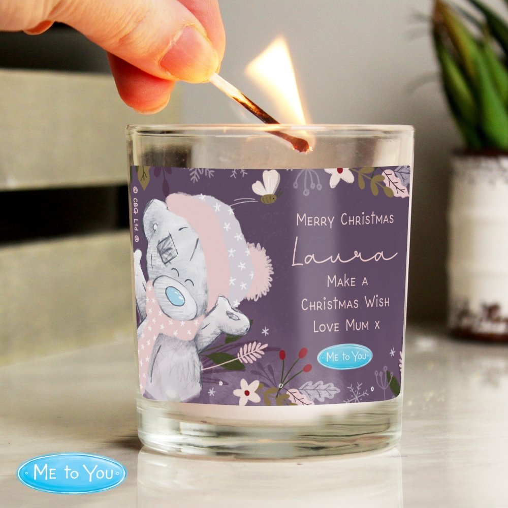 Personalised Me To You Cosy Winter Candle Jar