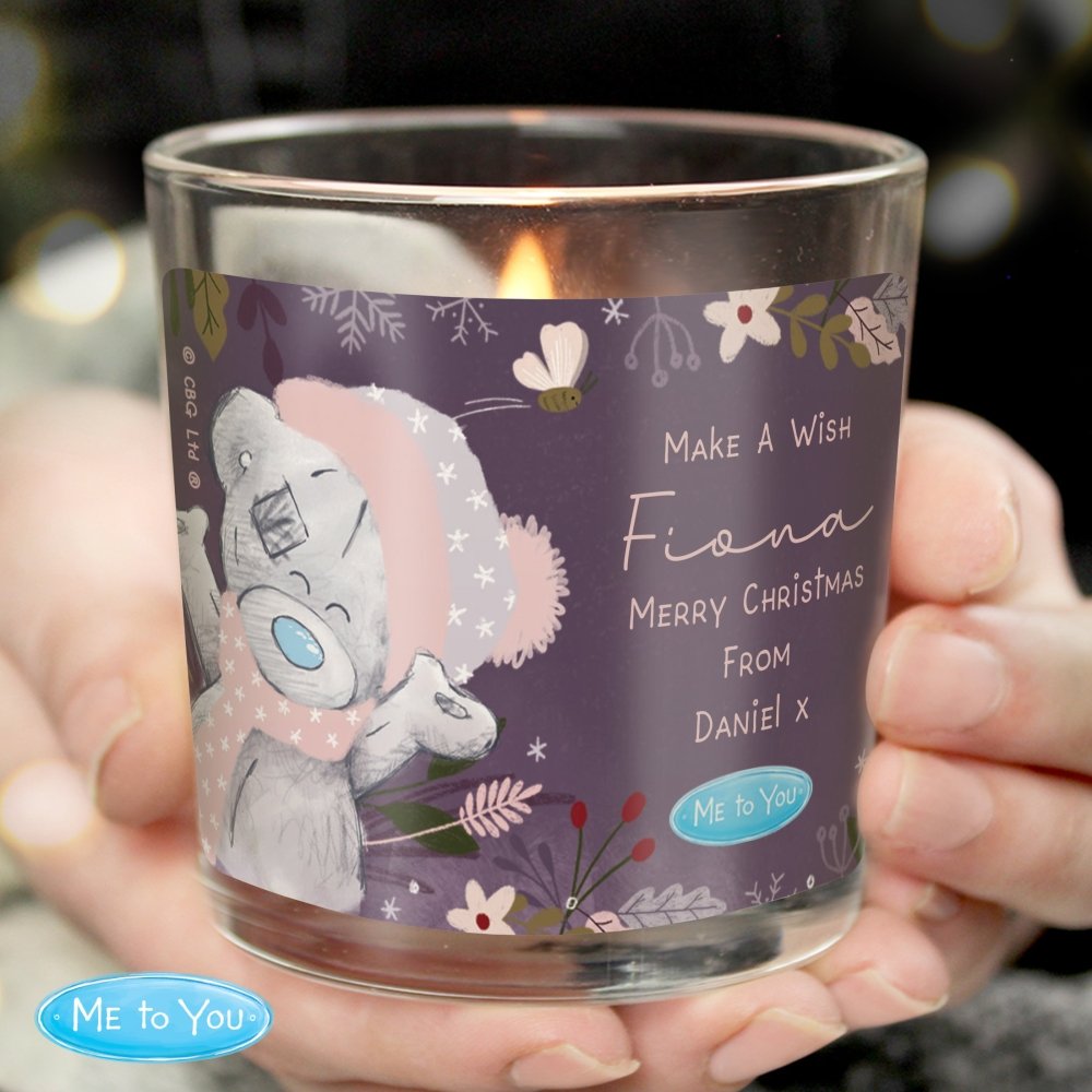 Personalised Me To You Cosy Winter Candle Jar
