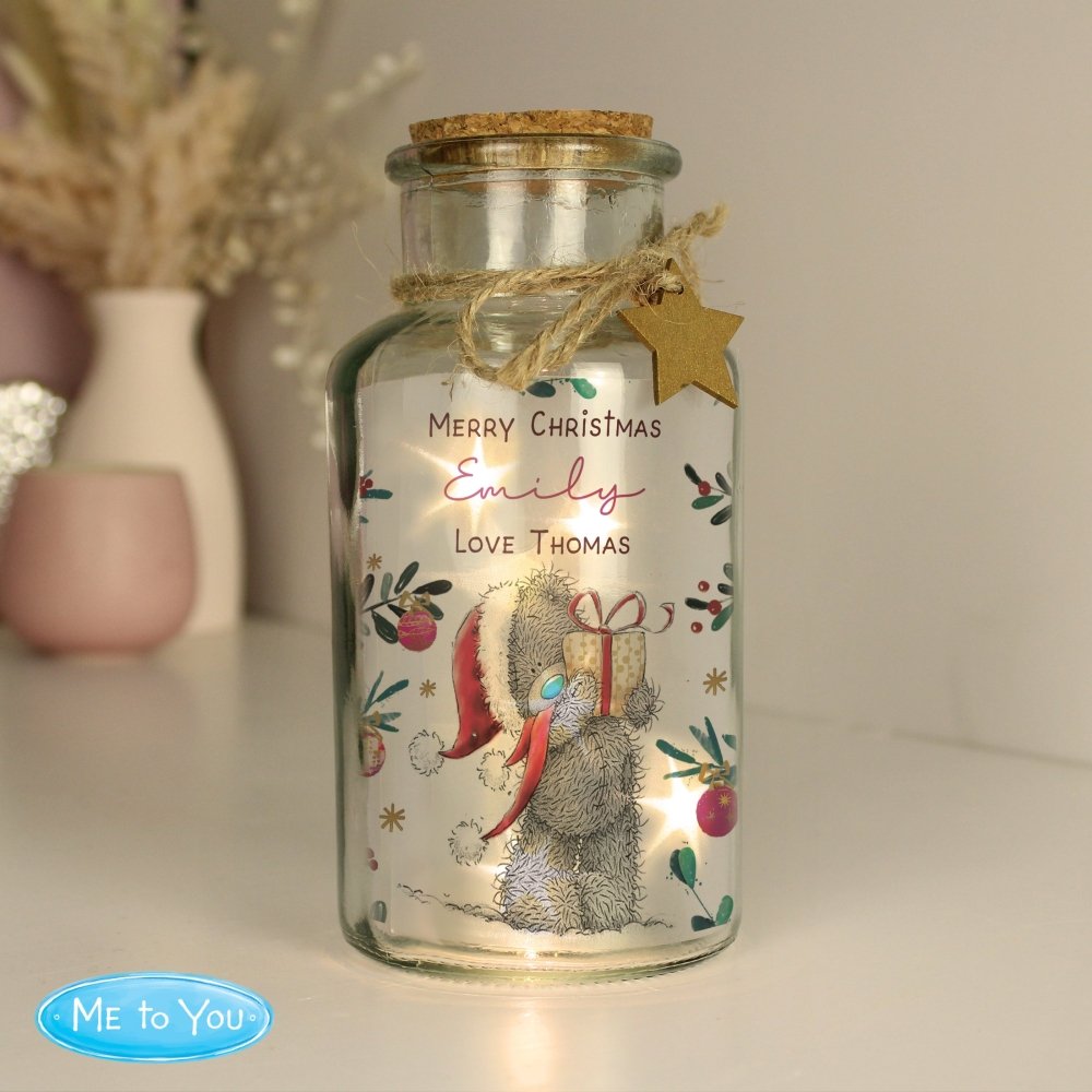 Personalised Me To You Cosy Winter LED Jar