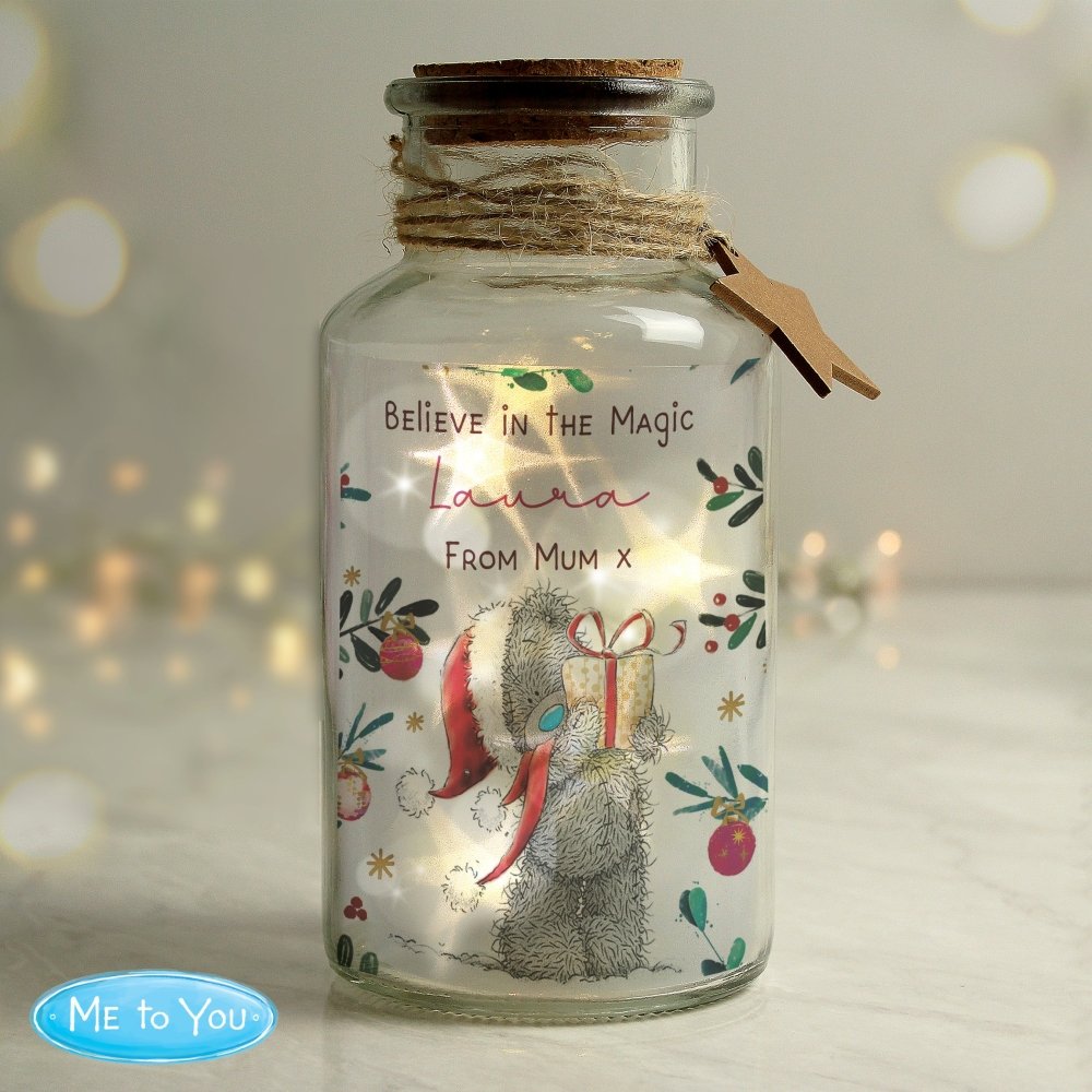 Personalised Me To You Cosy Winter LED Jar
