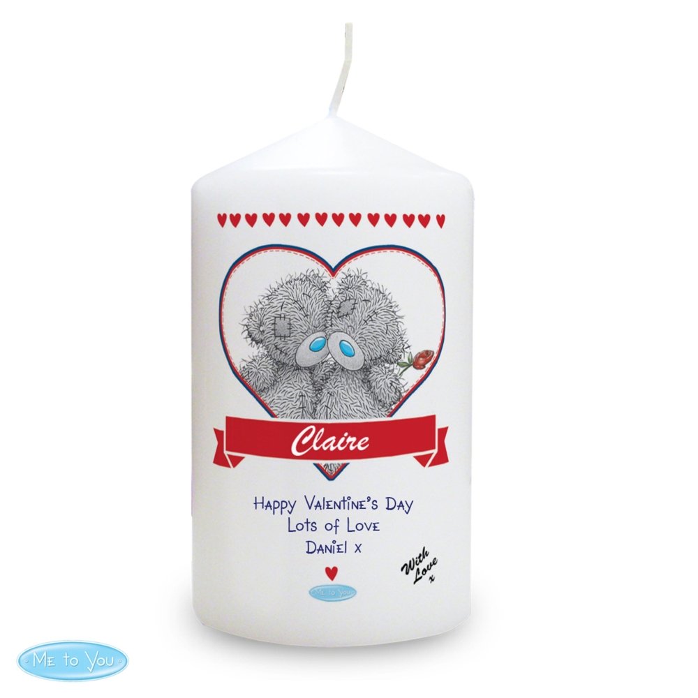 Personalised Me To You Couple Pillar Candle