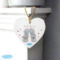 Personalised Me To You Couples Wooden Heart Decoration