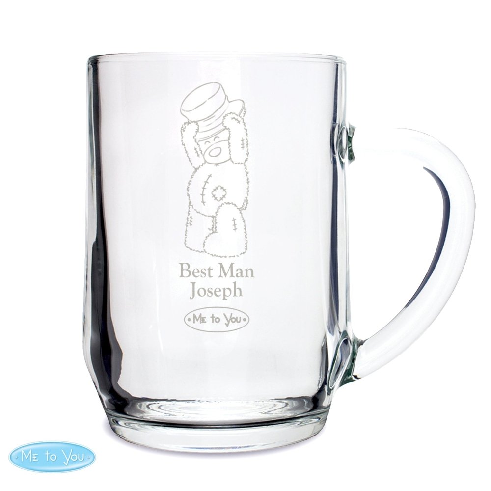 Personalised Me To You Engraved Male Wedding Tankard