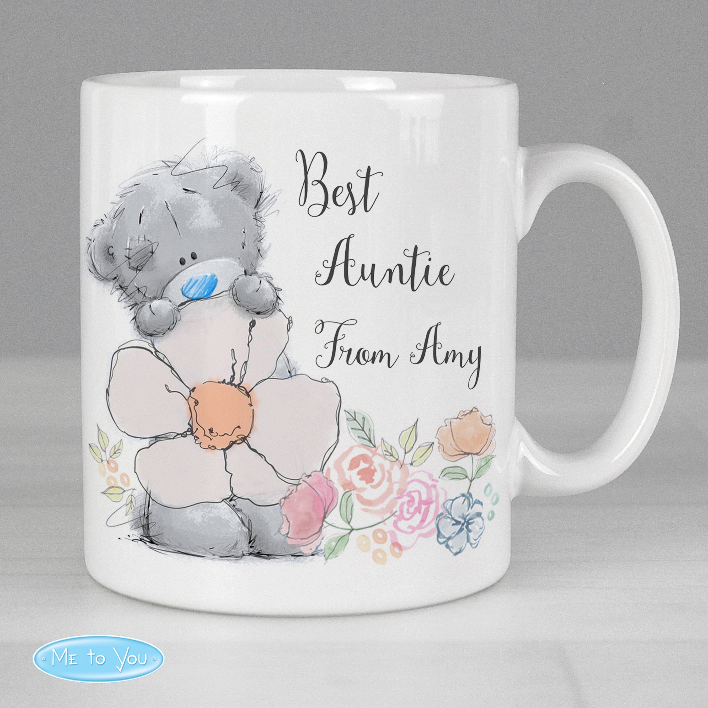 Personalised Me To You Floral Mug