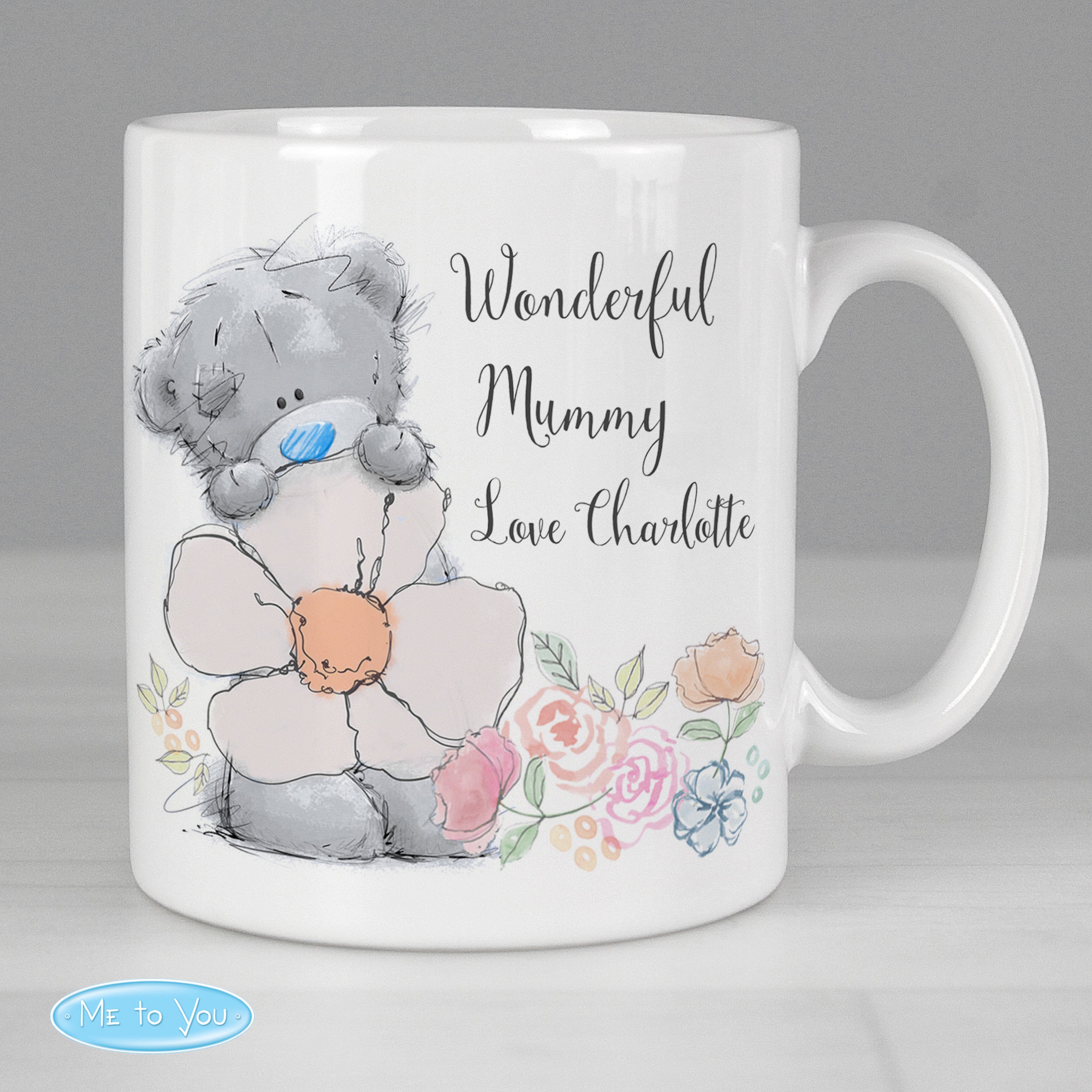 Personalised Me To You Floral Mug