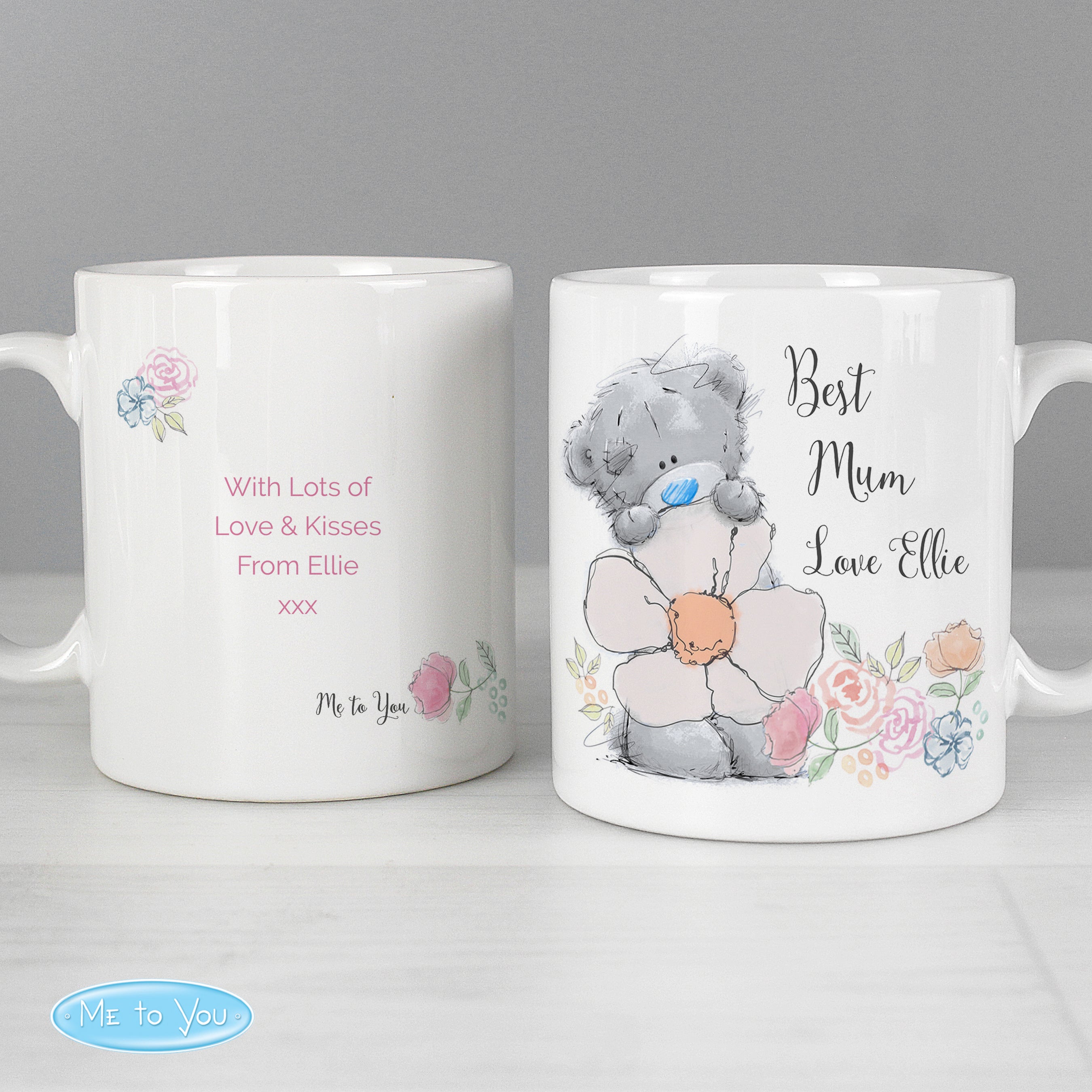 Personalised Me To You Floral Mug