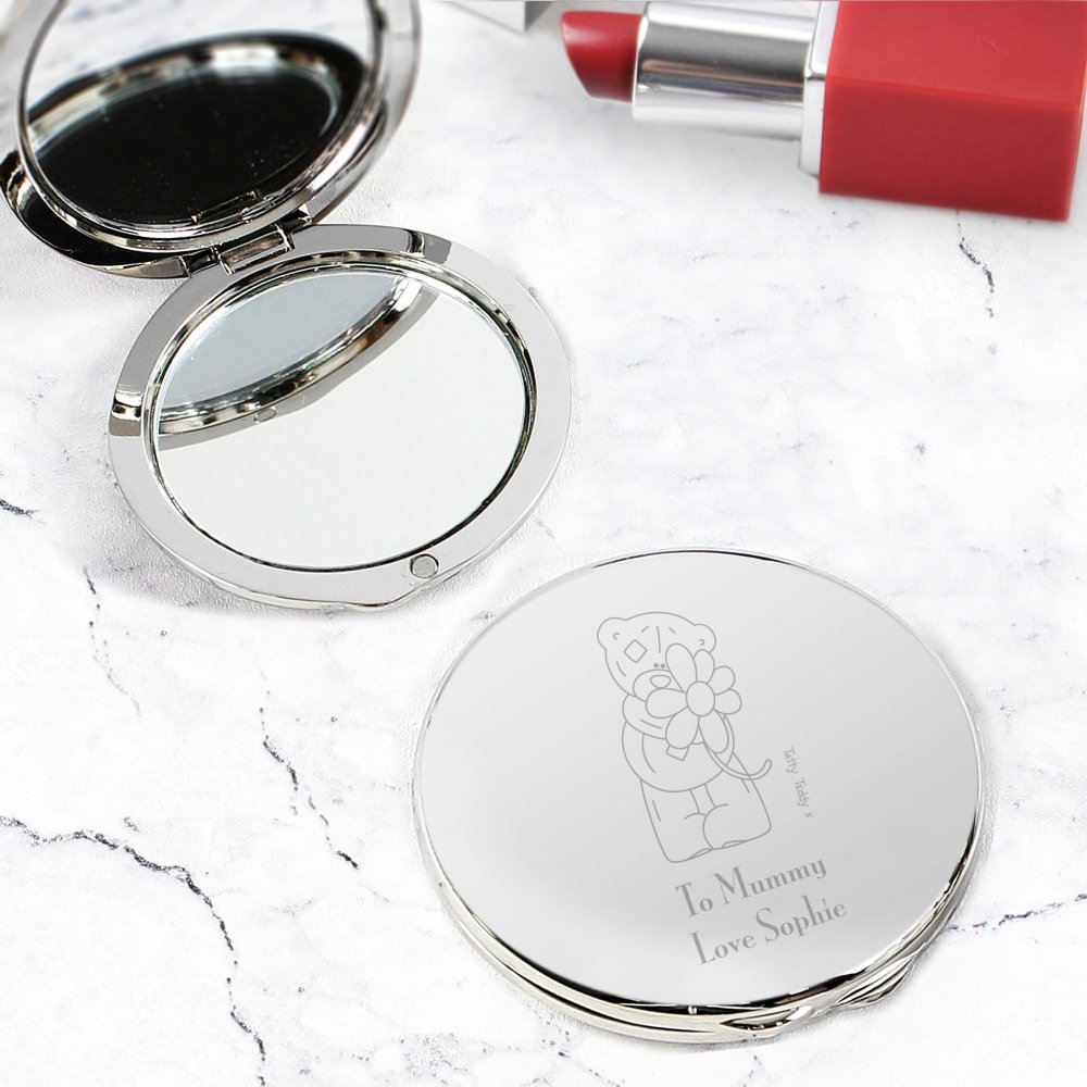 Personalised Me To You Flower Compact Mirror
