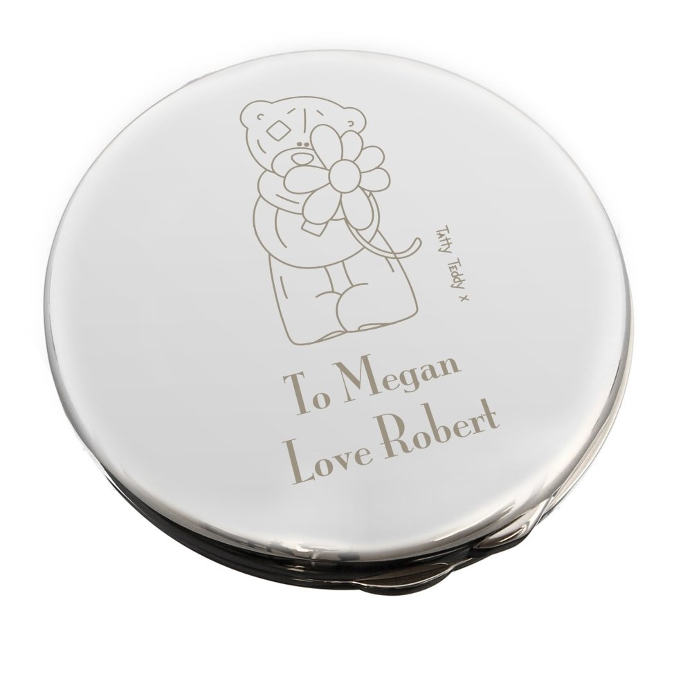 Personalised Me To You Flower Compact Mirror