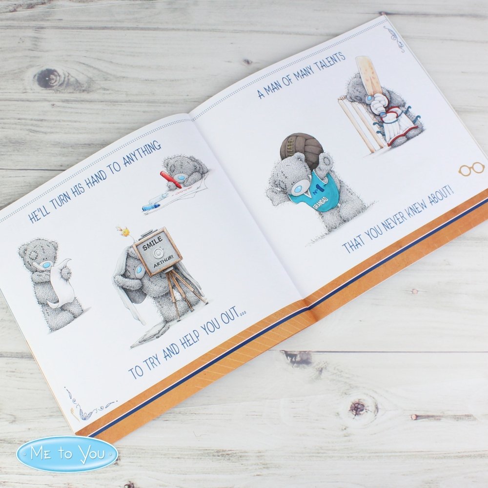 Personalised Me To You For Him Super Hero Poem Book