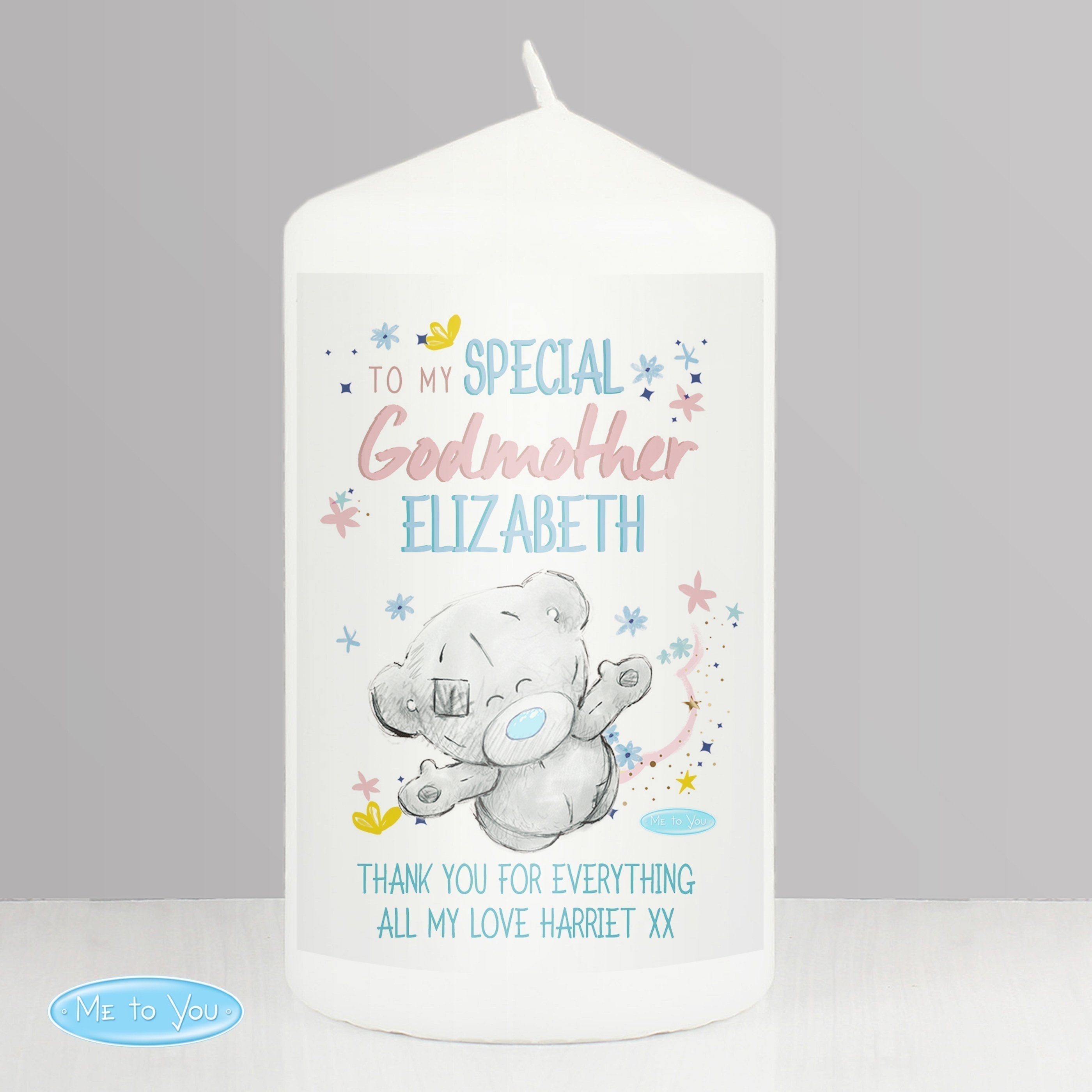 Personalised Me To You Godmother Pillar Candle