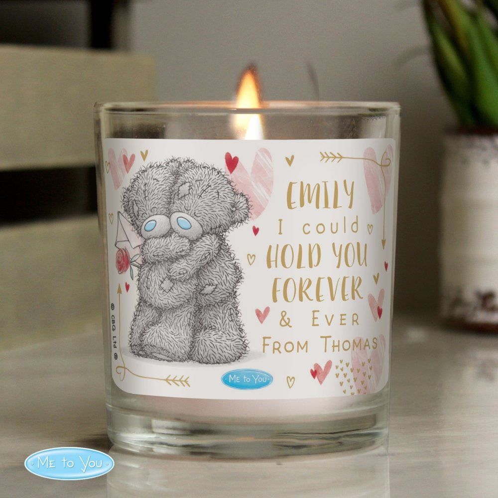 Personalised Me To You Hold You Forever Scented Jar Candle